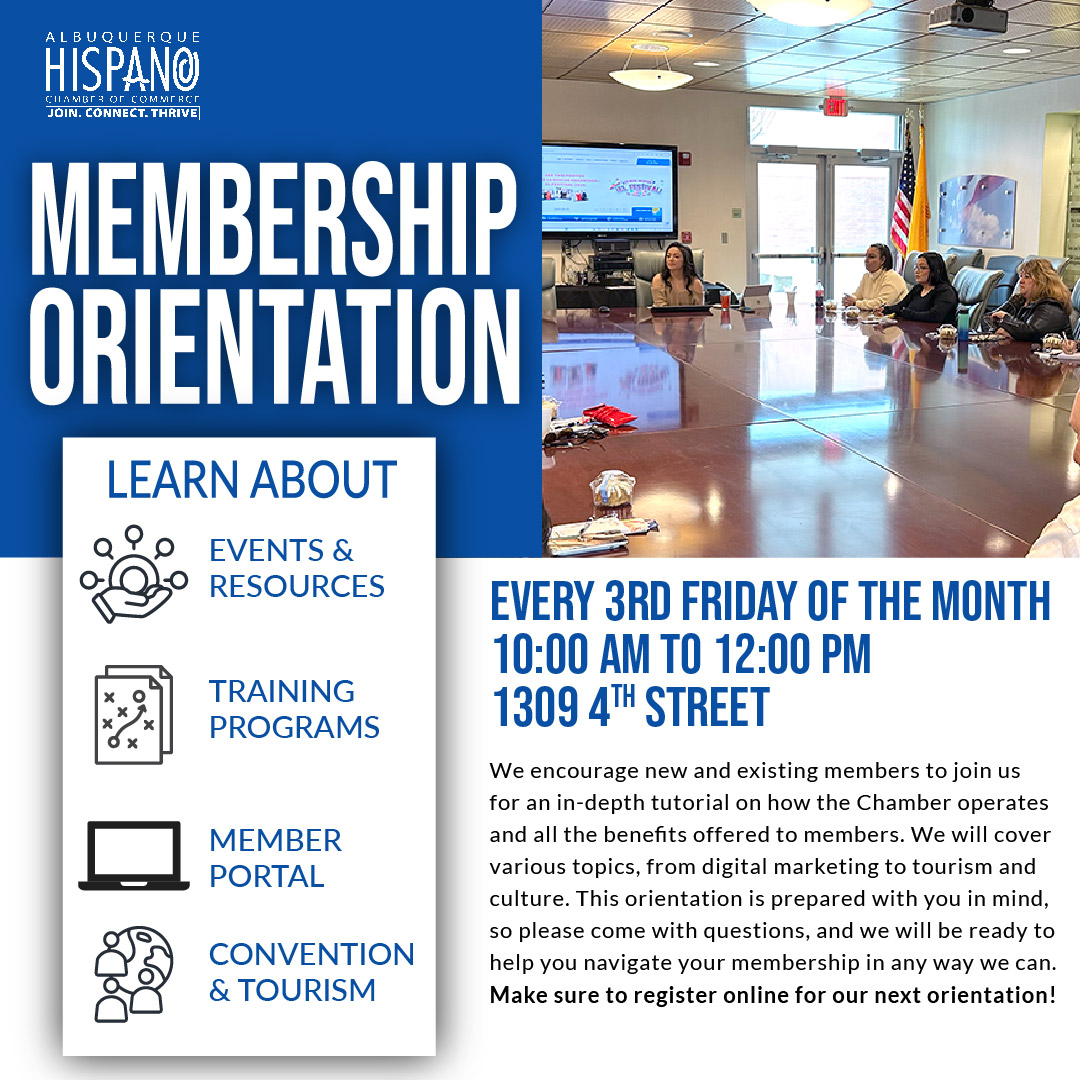 Membership Orientation, every 3rd Friday of the month
